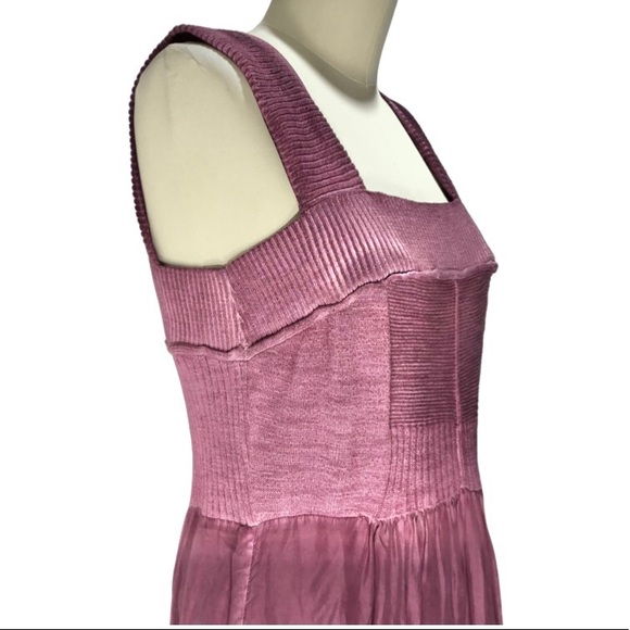 Anthropologie Purple Eloise Silk and Sweater Dress - Picture 5 of 10